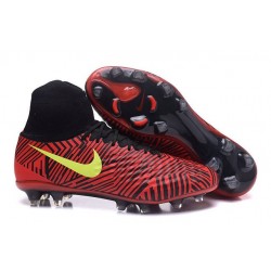 Scarpa da Calcio per Terreni duri Nike Magista Obra II FG Rosso Nero Giallo