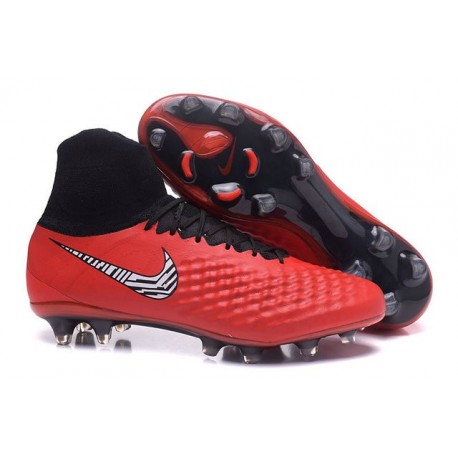 Scarpa da Calcio per Terreni duri Nike Magista Obra II FG Rosso Bianco