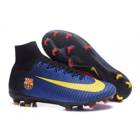 Nike Fútbol Club Barcelona Scarpa da Calcio Mercurial Superfly V FG ACC Uomo Blu Rosso