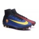 Nike Fútbol Club Barcelona Scarpa da Calcio Mercurial Superfly V FG ACC Uomo Blu Rosso