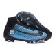 Nuovo Nike Mercurial Superfly 5 FG Scarpe da Calcio Manchester City FC Blu Nero