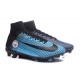 Nuovo Nike Mercurial Superfly 5 FG Scarpe da Calcio Manchester City FC Blu Nero