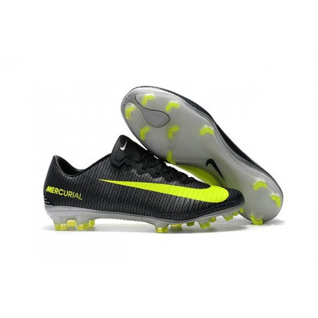 Nike Mercurial Vapor XI CR7 FG Scarpini da Calcio Nero Giallo