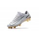 Nike Mercurial Vapor Vitórias XI FG Scarpini da Calcio Bianco Oro