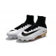 Nuovo Nike Mercurial Superfly 5 FG Scarpe da Calcio Bianco Oro Nero