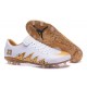 Neymar X Jordan NJR Calcio Scarpe Nike Hypervenom Phinish FG Bianco Oro