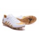 Neymar X Jordan NJR Calcio Scarpe Nike Hypervenom Phinish FG Bianco Oro