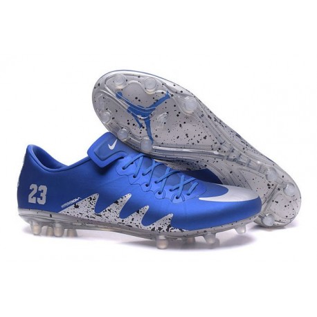 Neymar X Jordan Scarpe Nike Hypervenom Phinish FG Blu Metallico