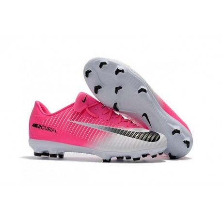 Nuovo Scarpa da Calcio Nike Mercurial Vapor 11 FG Rosa Bianco Nero