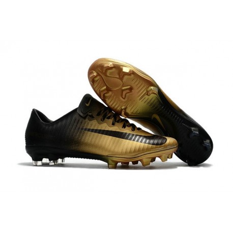 Nuovo Scarpa da Calcio Nike Mercurial Vapor 11 FG Nero Oro