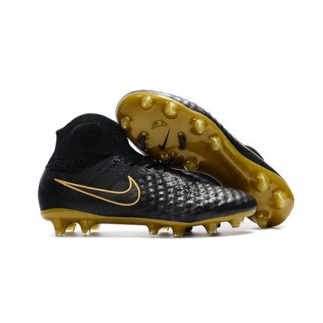 Nike Magista Obra 2 FG Nuove Scarpe da Calcio Nero Oro