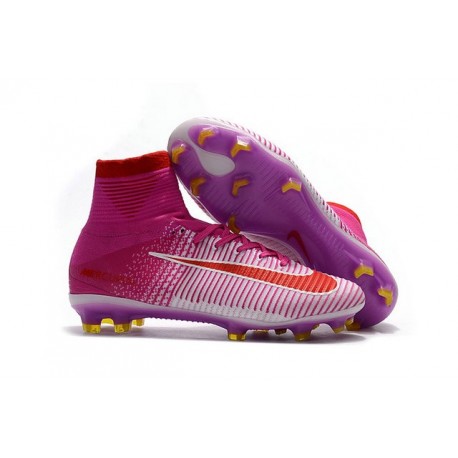 Nike Scarpa Calcio Uomo 2017 Mercurial Superfly V FG ACC Rosa Rosso