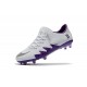 Neymar Nuovo 2017 Calcio Scarpe Nike Hypervenom Phinish FG Bianco Viola