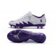 Neymar Nuovo 2017 Calcio Scarpe Nike Hypervenom Phinish FG Bianco Viola