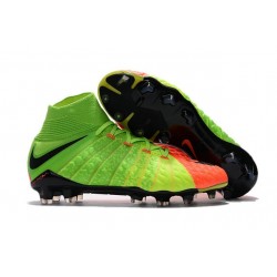 Nike Scarpe Calcio - Hypervenom Phantom III DF FG - Verde Arancio Nero