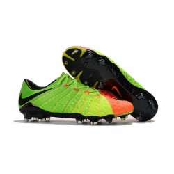 Scarpa da Calcio per Terreni Duri Nike Hypervenom Phantom III FG Verde Arancio Nero