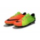 Scarpa da Calcio per Terreni Duri Nike Hypervenom Phantom III FG Verde Arancio Nero