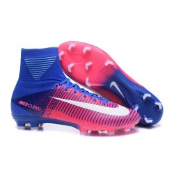 Nike Mercurial Superfly 5 FG Nuovo Scarpe Calcio Rosa Blu Bianco