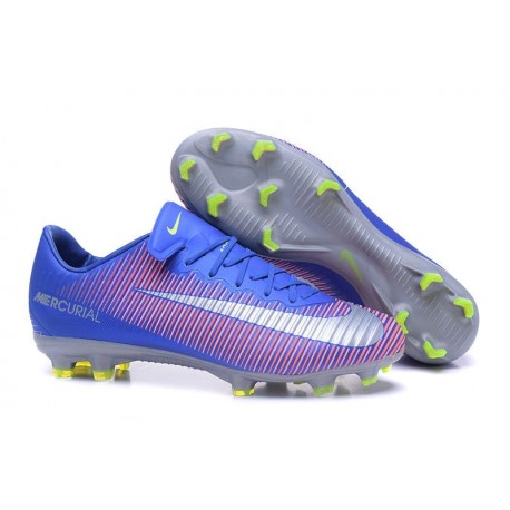 Nuovo Scarpa da Calcio Nike Mercurial Vapor 11 FG Blu Rosa Metallico