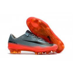 Nuovo Scarpa da Calcio Nike Mercurial Vapor 11 FG Grigio Arancio