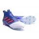 adidas Ace17+ Purecontrol FG - Nuovo Scarpa da Calcio Uomo - Blu Rosso Bianco