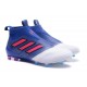 adidas Ace17+ Purecontrol FG - Nuovo Scarpa da Calcio Uomo - Blu Rosso Bianco