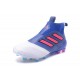 adidas Ace17+ Purecontrol FG - Nuovo Scarpa da Calcio Uomo - Blu Rosso Bianco