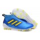 adidas Ace17+ Purecontrol FG - Nuovo Scarpa da Calcio Uomo - Blu Giallo