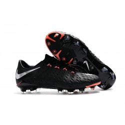 Scarpa da Calcio per Terreni Duri Nike Hypervenom Phantom III FG Nero Metallico