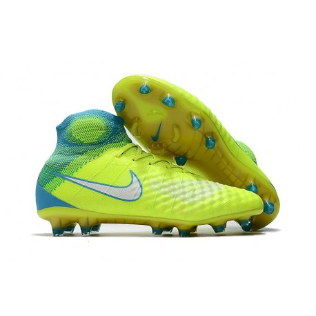 Nike Magista Obra 2 FG Nuove Scarpe da Calcio - Giallo Blu