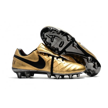 Scarpe Clacio Nike Tiempo Totti X Roma - Oro Nero