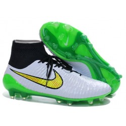 Scarpe da Calcio Uomo Nike Magista Obra FG Bianco Verde Veleno Nero