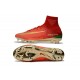 Nike Mercurial Superfly 5 CR7 FG Nuovo Scarpe Calcio Rosso Oro