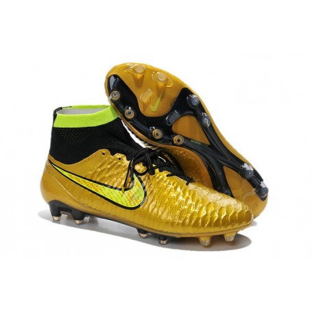 Scarpe da Calcio Uomo Nike Magista Obra FG Oro Volt Nero