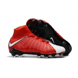 Nike Scarpe Calcio - Hypervenom Phantom III DF FG Rosso Bianco