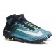 Nike 2017 Mercurial Superfly V FG ACC Uomo Scarpa Blu Bianco