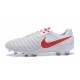 Scarpe Clacio Nike Tiempo Legend VII FG Nuovo Uomo - Bianco Rosso