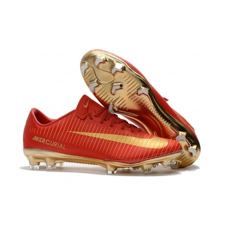 Nike Mercurial Vapor XI CR7 FG Scarpe Calcio Uomo - Rosso Oro