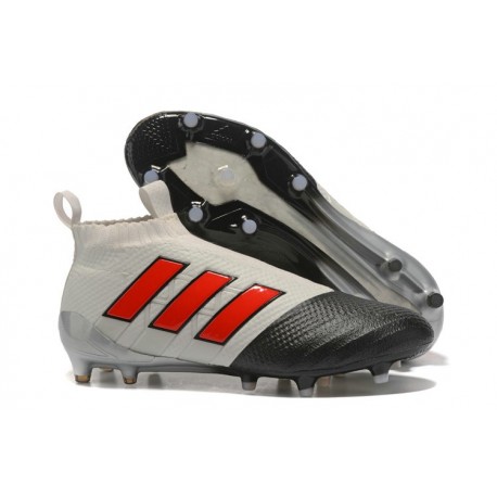 Scarpe Calcio 2017 adidas Ace17+ Purecontrol FG ( Grigio Rosso Nero)