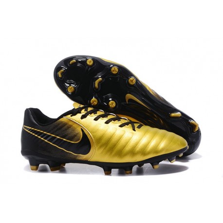 Scarpe Clacio Nike Tiempo Legend VII FG Nuovo Uomo - Oro Nero