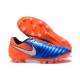 Nike Tiempo Legend 7 FG Pelle di Canguro Scarpa - Blu Arancio