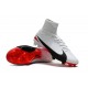 Nike 2017 Mercurial Superfly V FG ACC Uomo Scarpa Bianco Rosso Nero