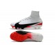 Nike 2017 Mercurial Superfly V FG ACC Uomo Scarpa Bianco Rosso Nero