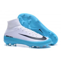 Nike 2017 Mercurial Superfly V FG ACC Uomo Scarpa Bianco Blu