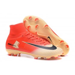 Nike 2017 Mercurial Superfly V FG ACC Uomo Scarpa Rosso Oro