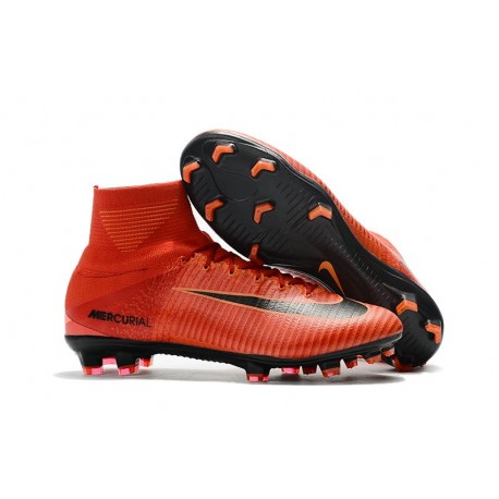 Scarpe Calcio Nike Mercurial Superfly 5 FG Rosso Nero