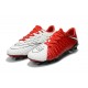 Scarpa da Calcio per Terreni Duri Nike Hypervenom Phantom III FG Rosso Bianco