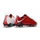 Scarpa da Calcio per Terreni Duri Nike Hypervenom Phantom III FG Rosso Bianco