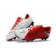 Scarpa da Calcio per Terreni Duri Nike Hypervenom Phantom III FG Rosso Bianco