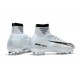 Nike Scarpa da Calcio Mercurial Superfly V FG ACC Ronaldo CR7 - Bianco Blu Tinta